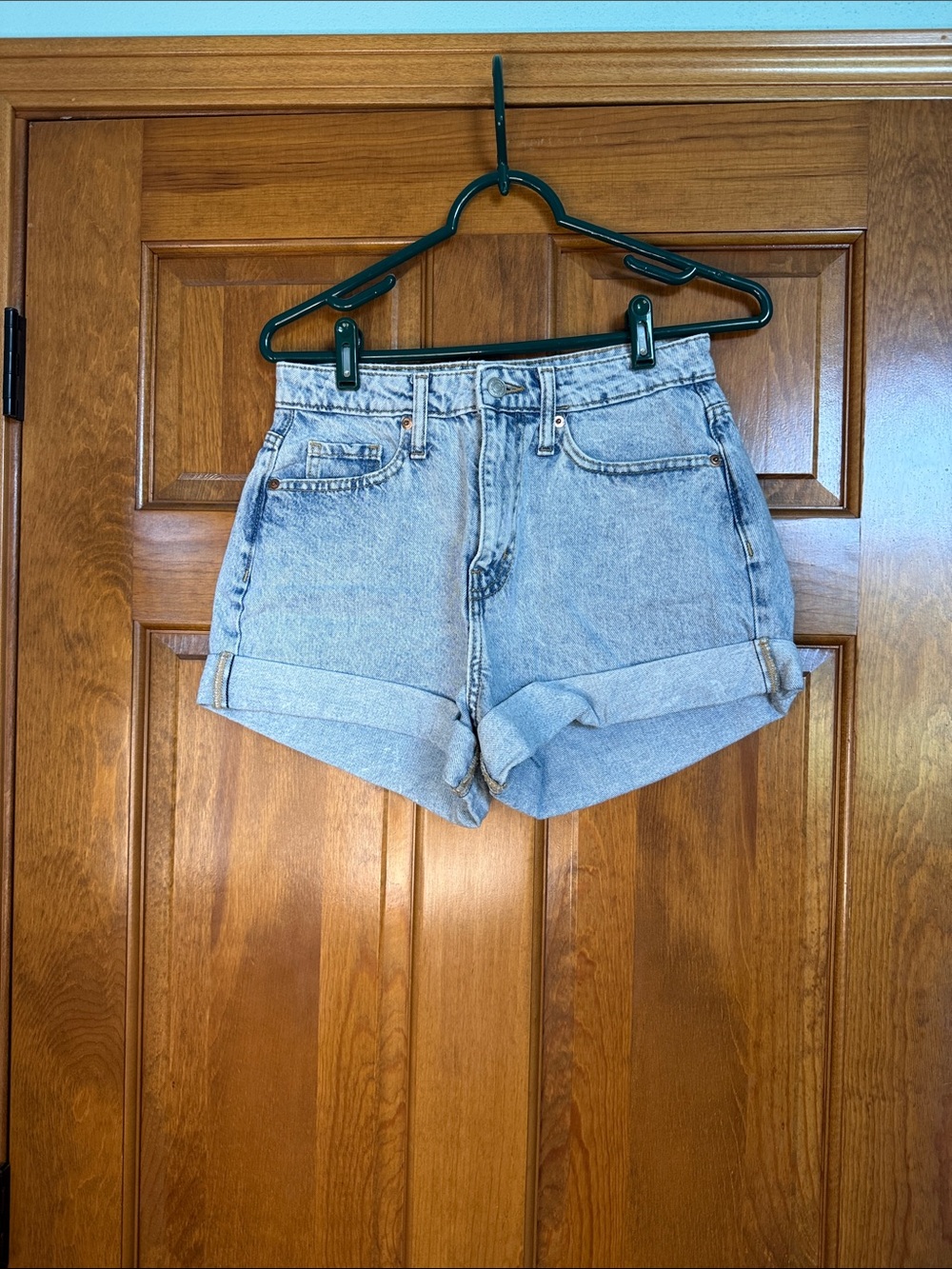 wild fable Light Blue High-Rise Denim Shorts